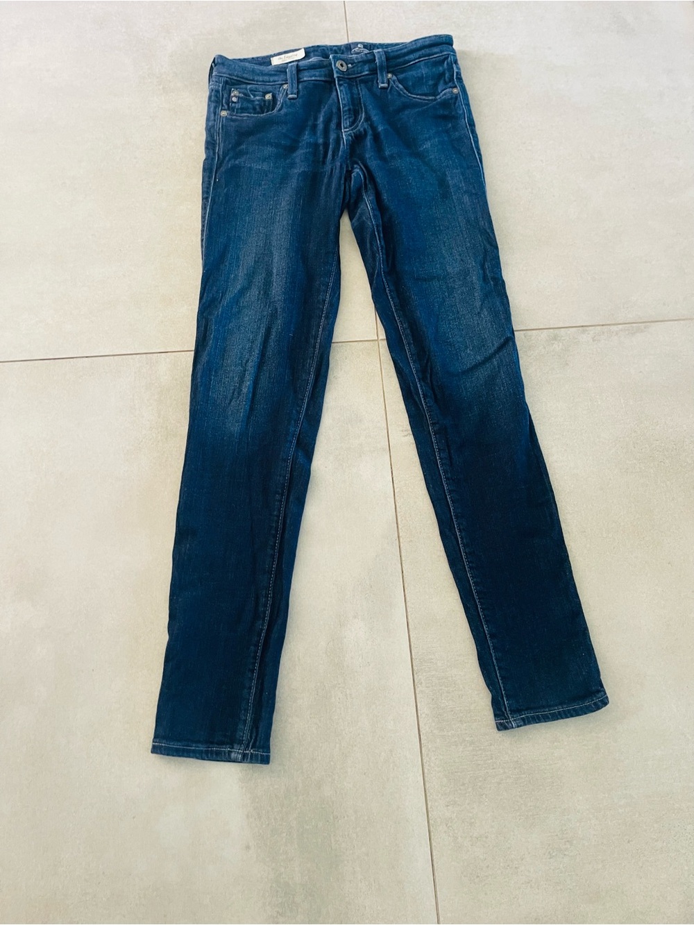 Ag Adriano Goldschmied Leggings Super Skinny Jeans in Dark Blue